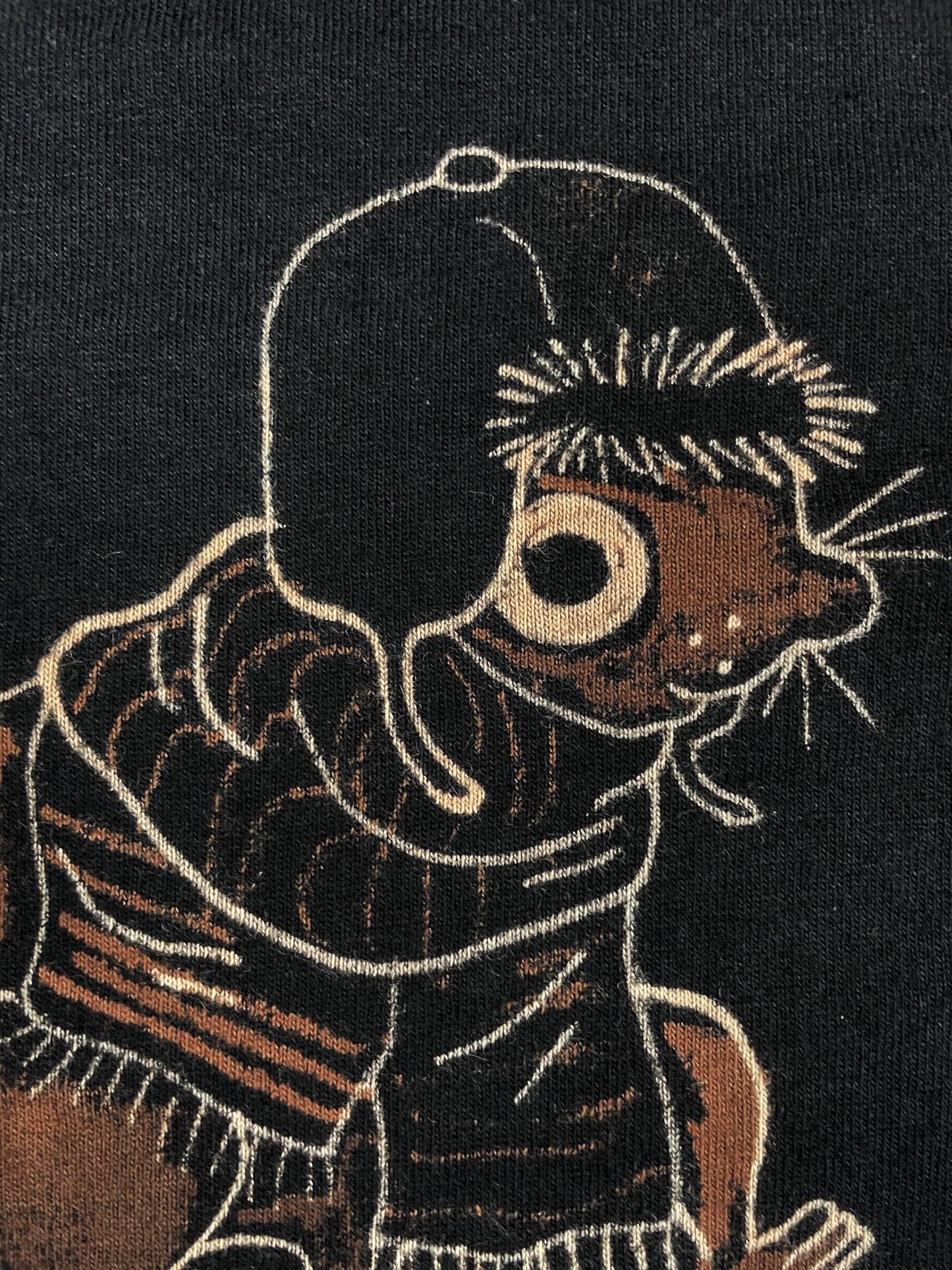 Bundled Up Squirrel - Small Bleach-Painted T-Shirt