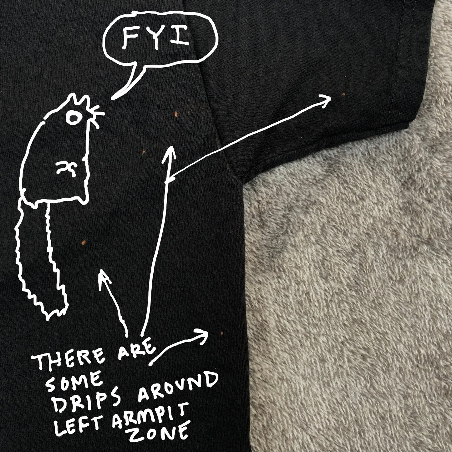 Squirrelicorn - XL Bleach-Painted T-Shirt