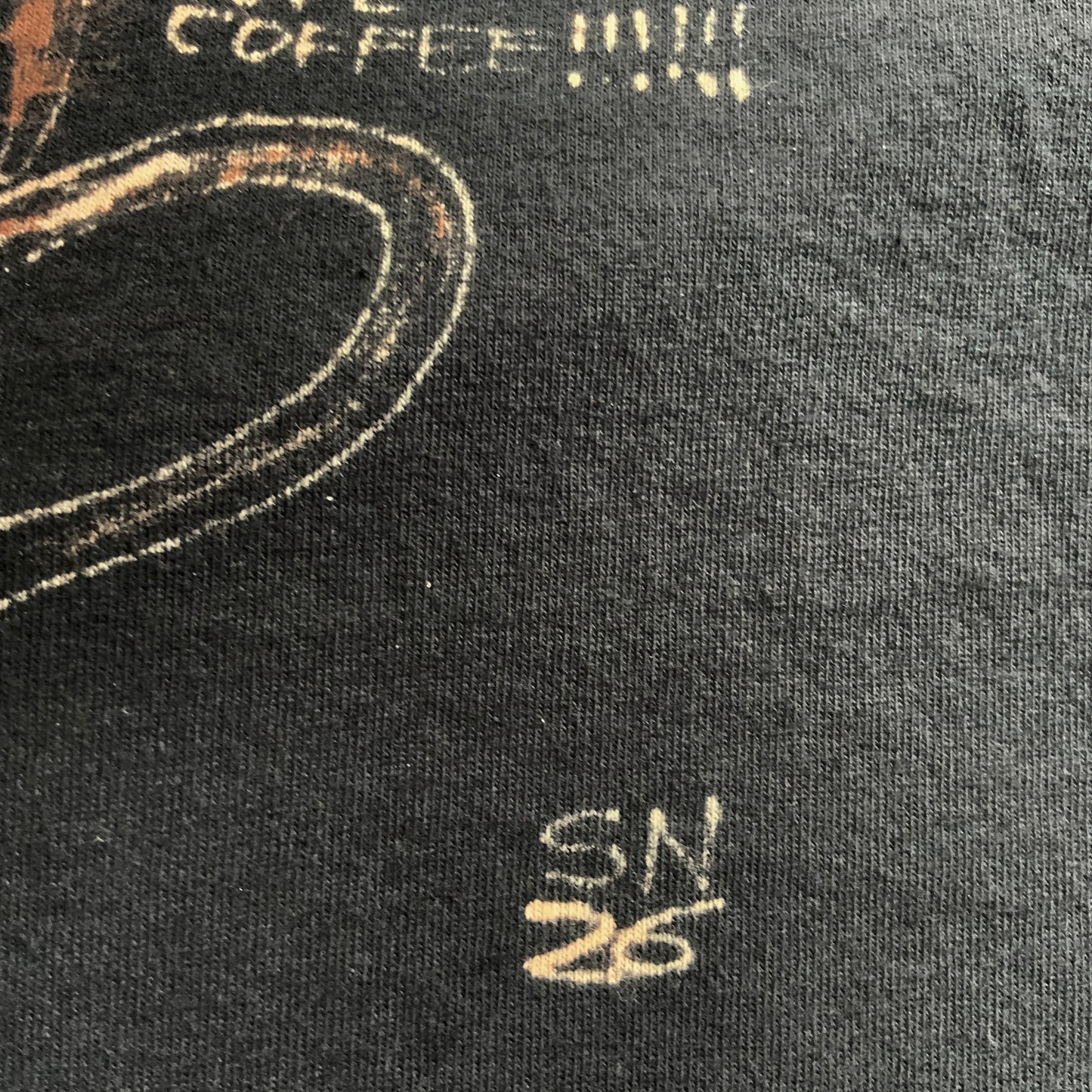 Coffee Creeper - Large Bleach-Painted T-Shirt