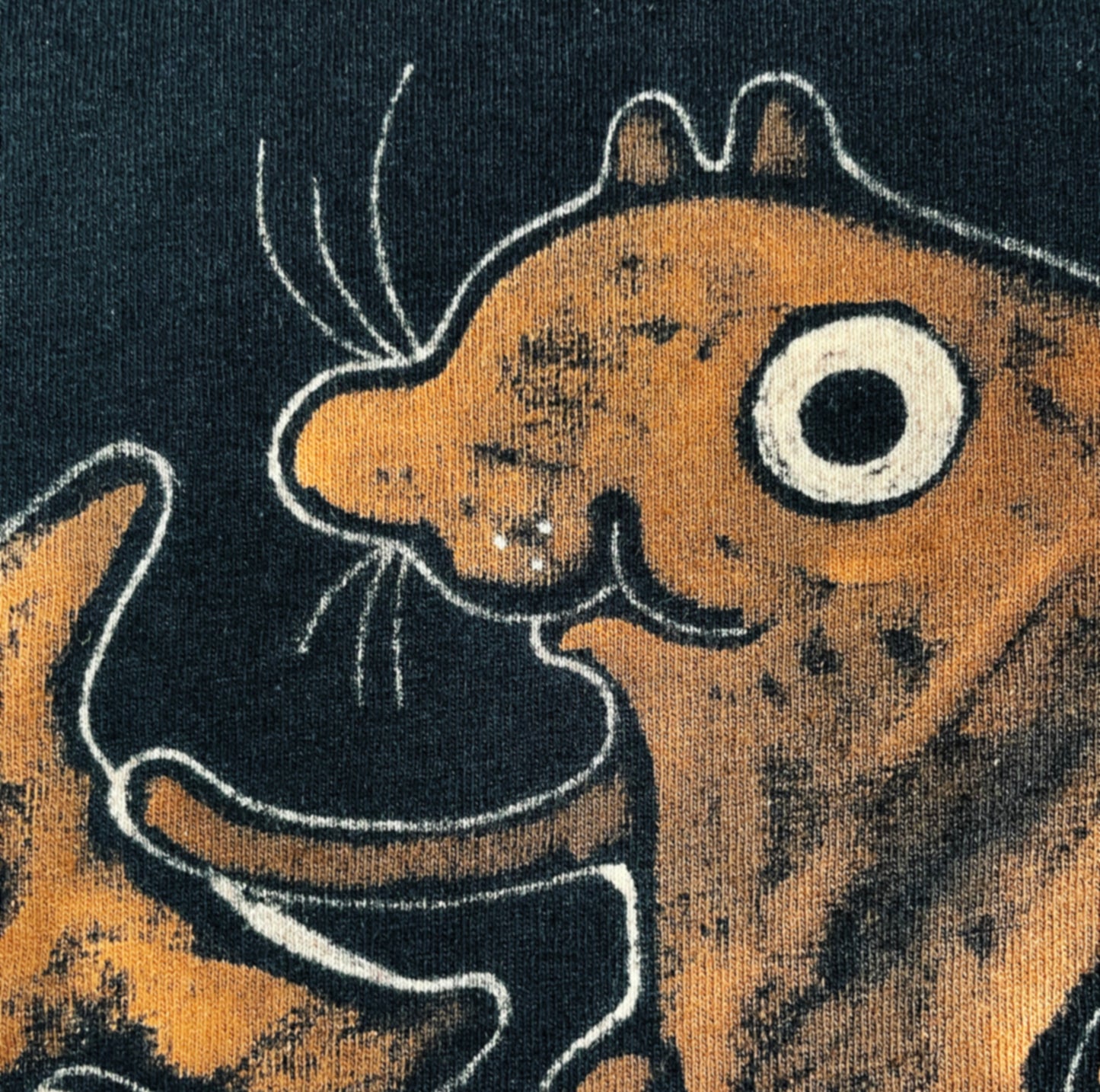 Gingerbread Squirrel - 3XL Bleach-Painted T-Shirt