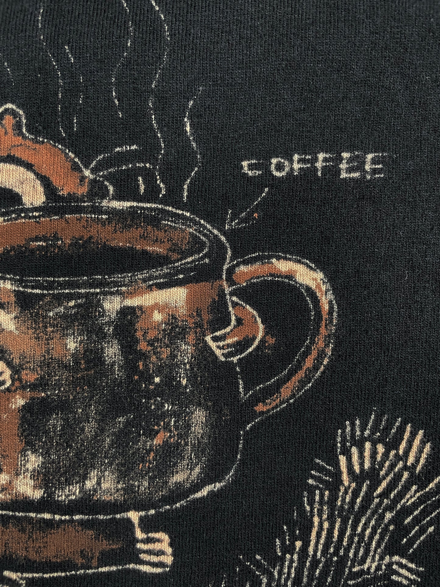 Coffee Squirrel - Small Bleach-Painted T-Shirt