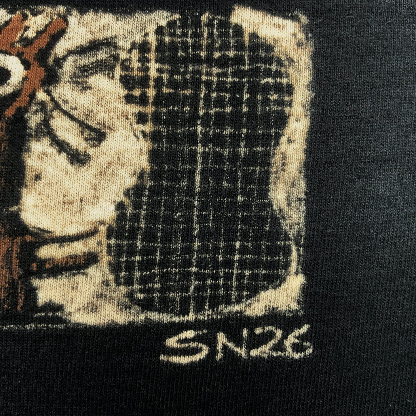Faux Linocut Squirrel - 2XL Bleach-Painted T-Shirt