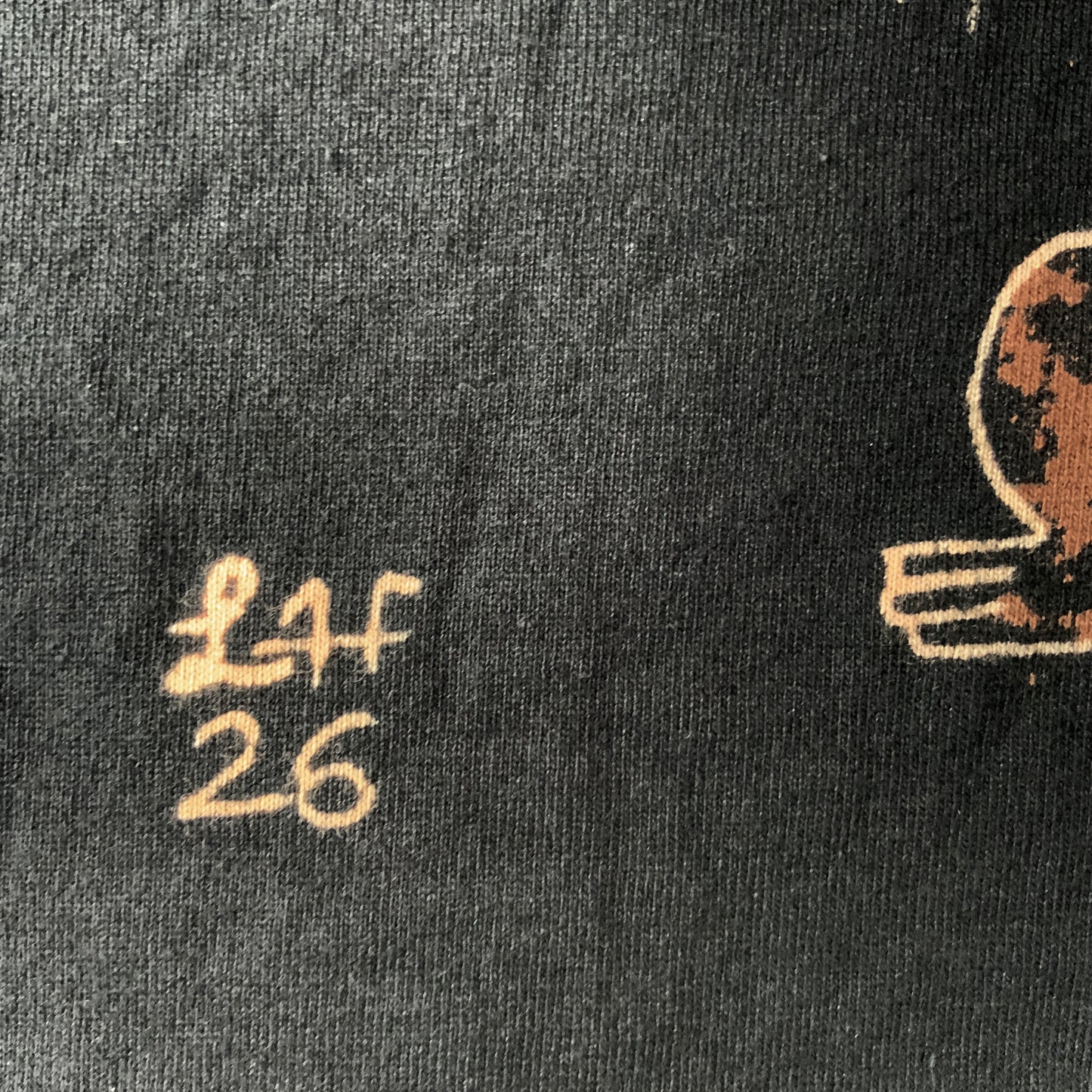 Heart Acorn Squirrel - Small Bleach-Painted T-Shirt