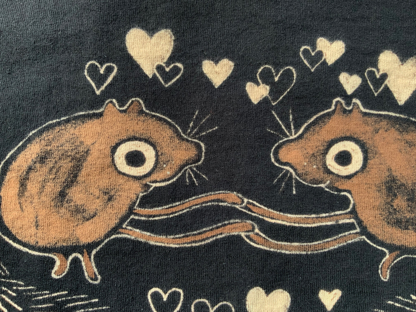 Slow Dancing Squirrels - Small Bleach Painted T-Shirt