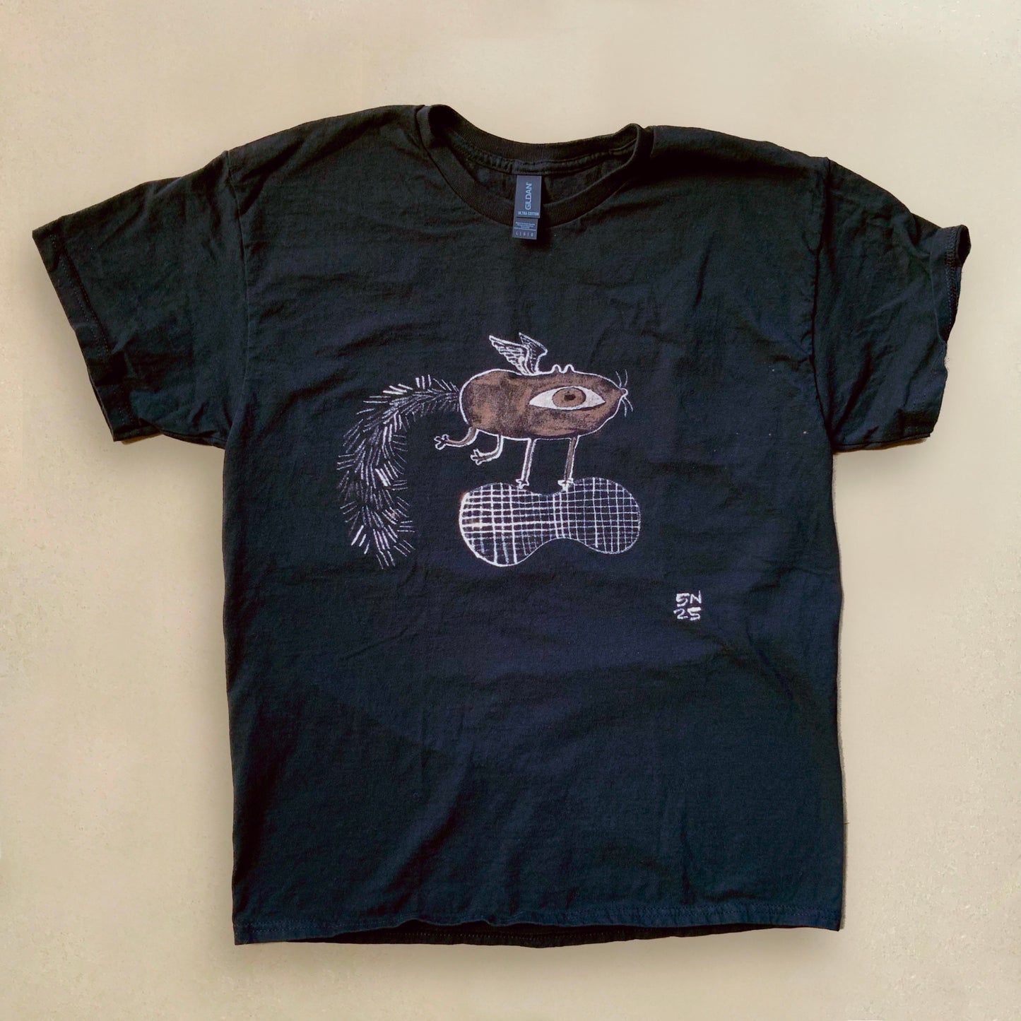 Peanut Angel - Large Bleach Painted T-Shirt