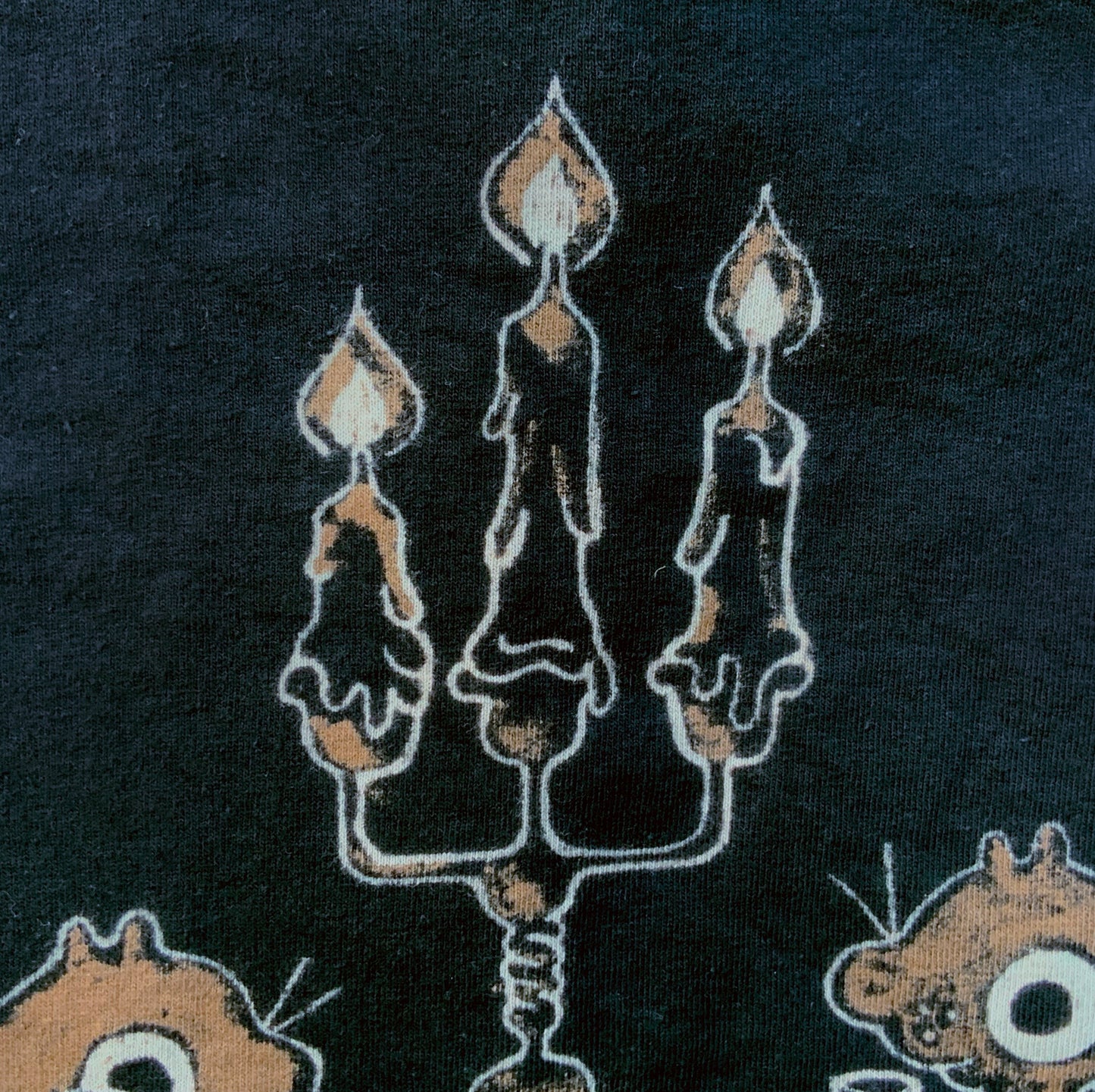 Candlelit Romance Squirrels - Large Bleach Painted T-Shirt