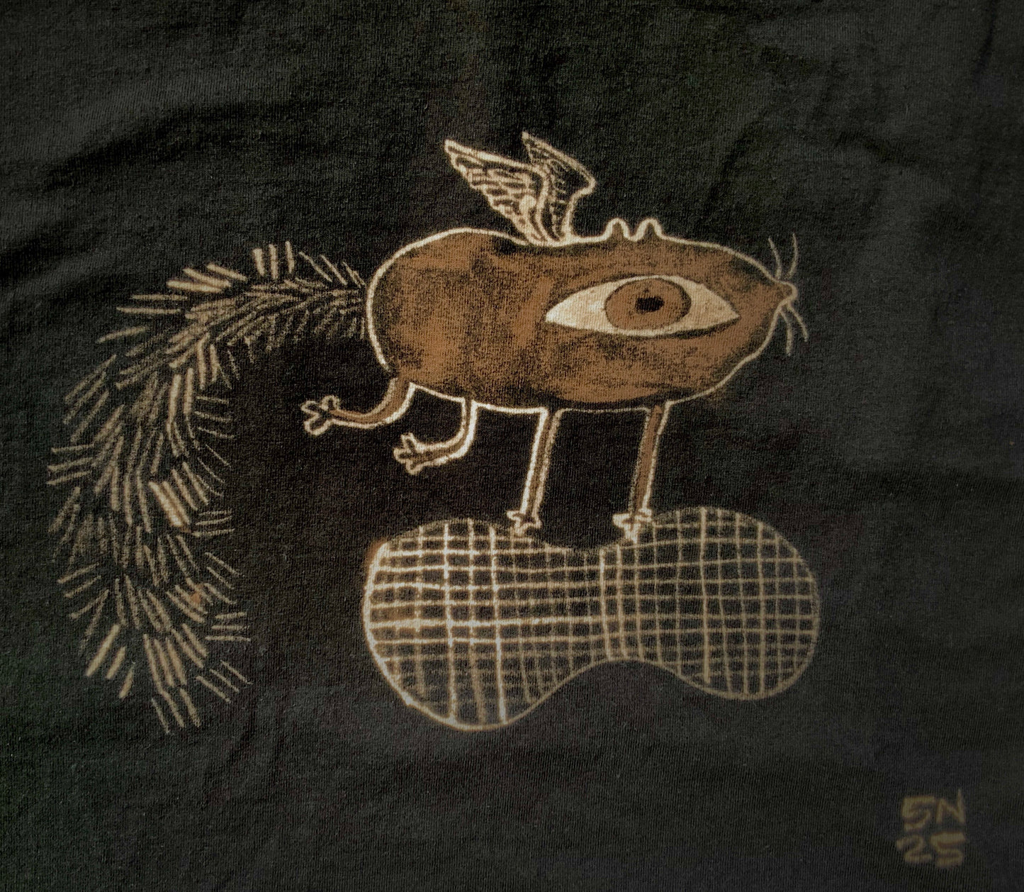 Peanut Angel - Large Bleach Painted T-Shirt