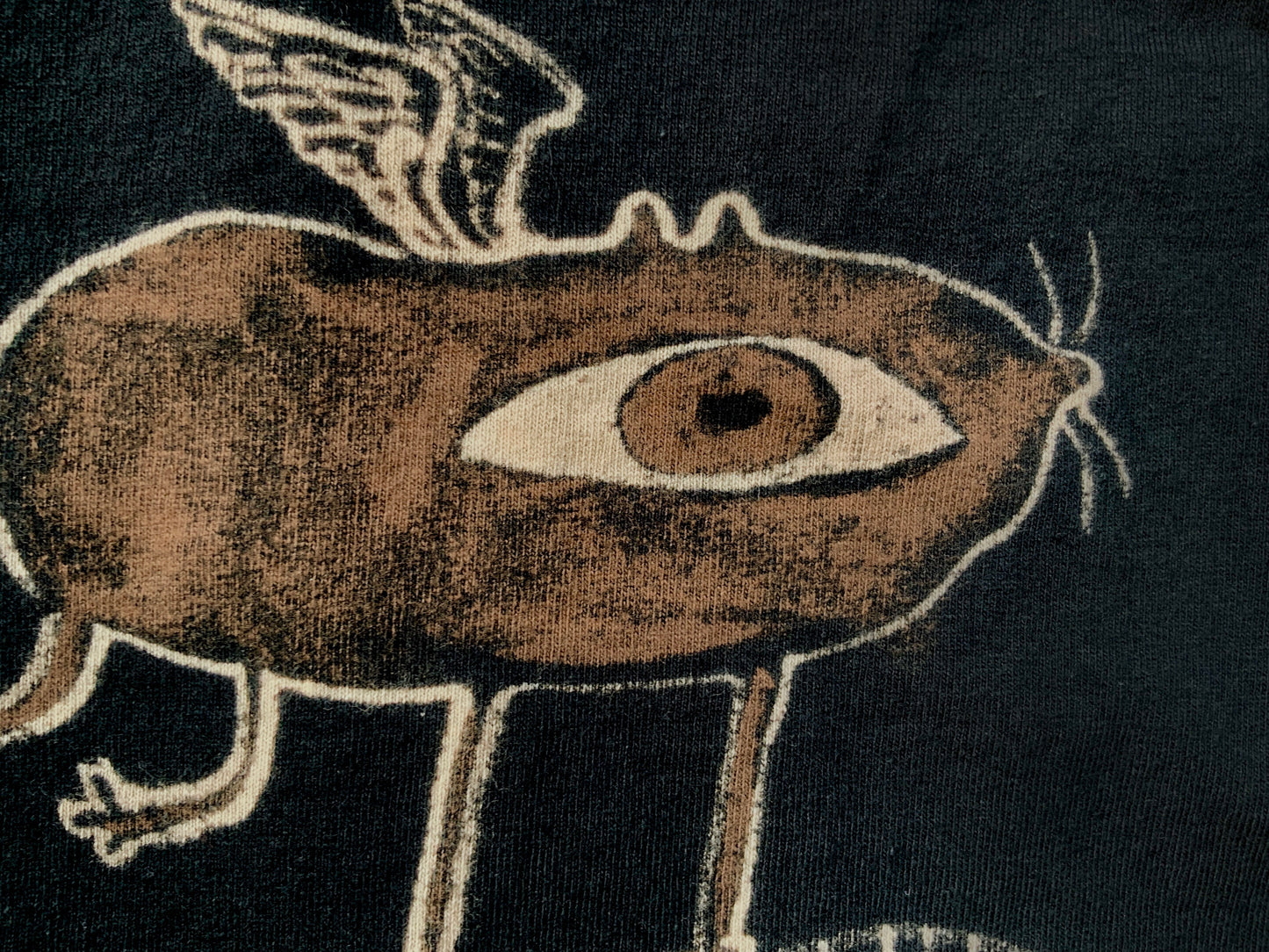 Peanut Angel - Large Bleach Painted T-Shirt