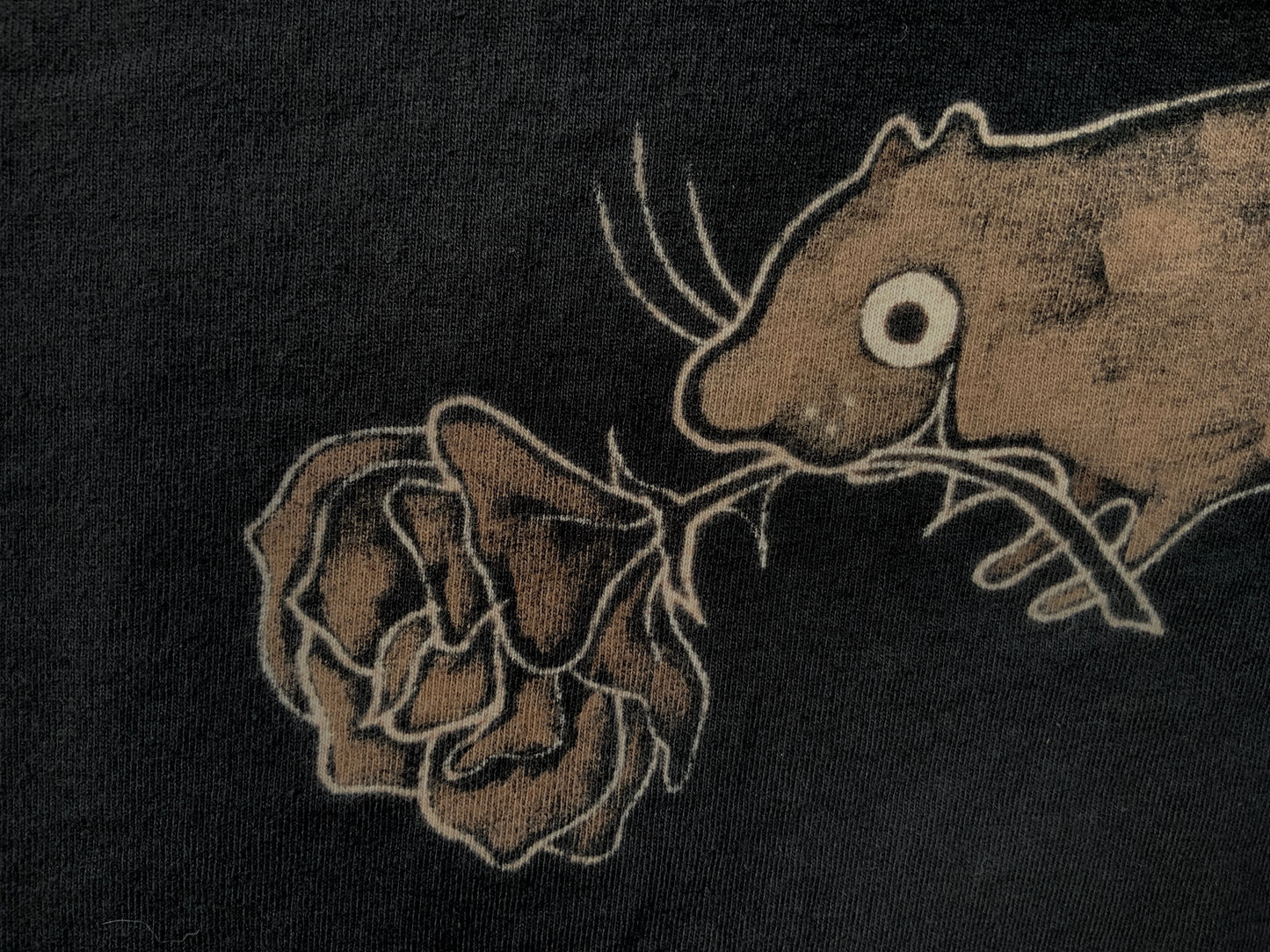 Rose Squirrel - XL Bleach Painted T-Shirt