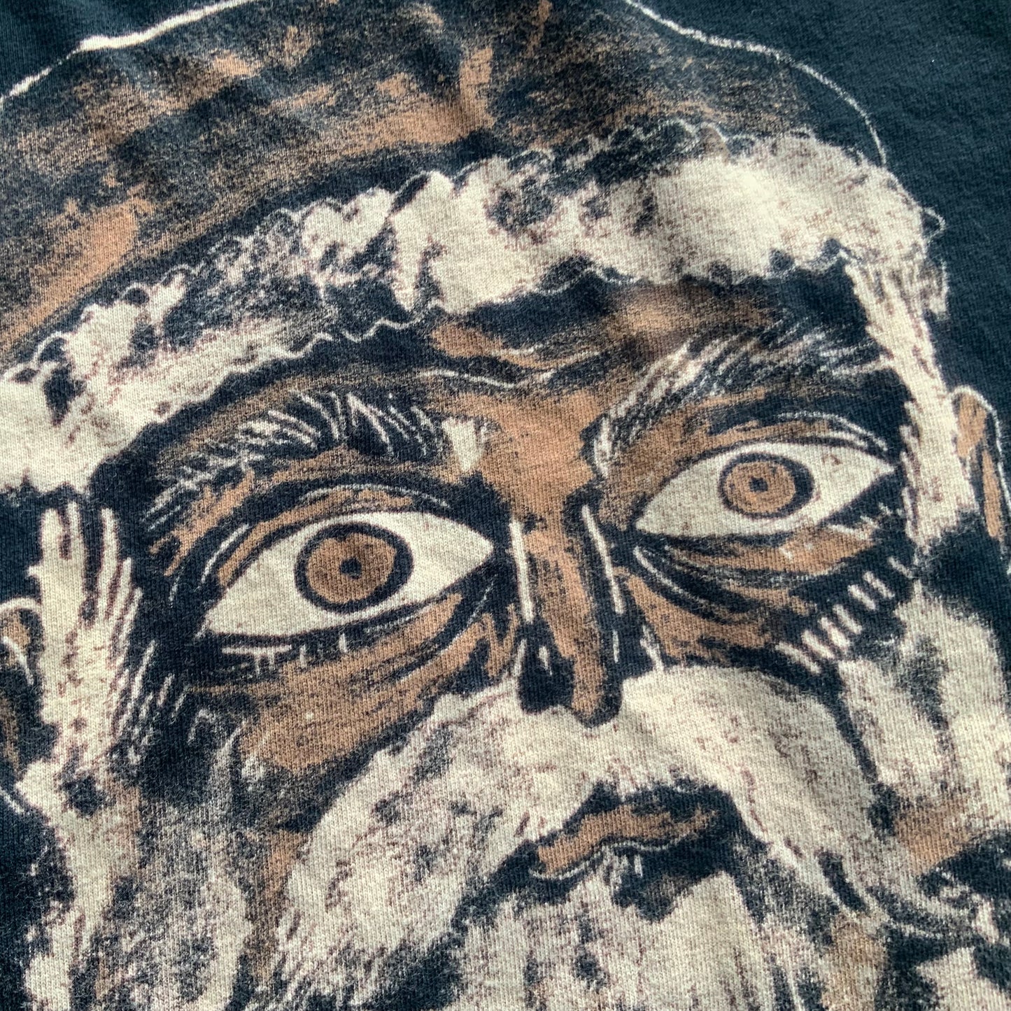 Creepy Santa - XL Bleach Painted T-Shirt