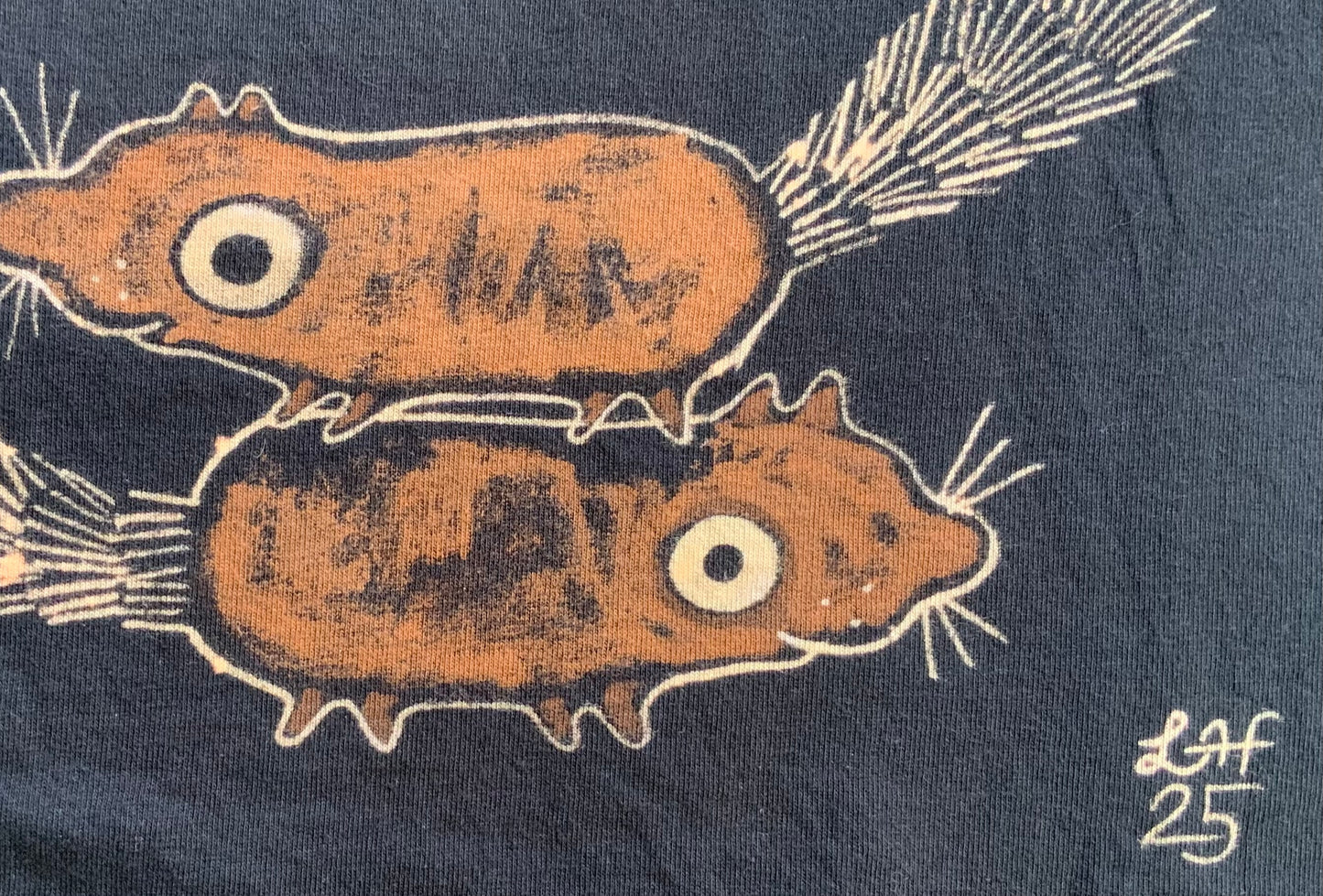 Squirrel Stack - Small Bleach-Painted T-Shirt