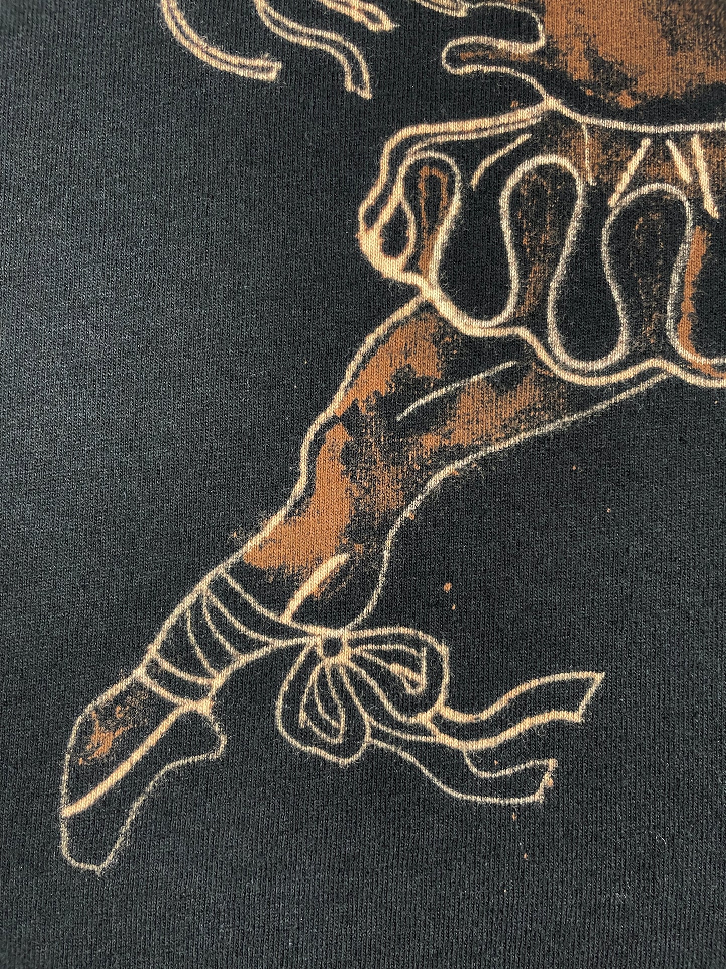 Sugar Plum Squirrel - Large Bleach-Painted T-Shirt