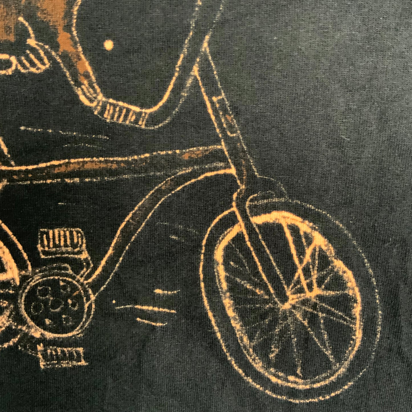 Bicycle Squirrel - Medium Bleach-Painted T-Shirt