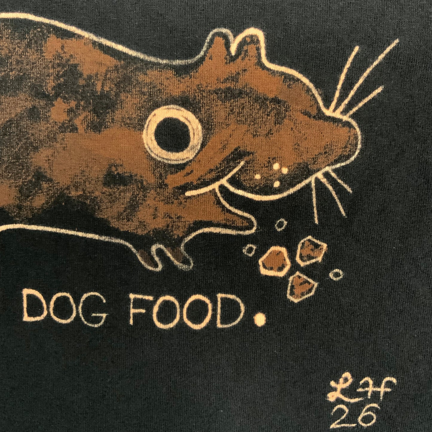 I <3 Dog Food - 2XL Bleach-Painted T-Shirt