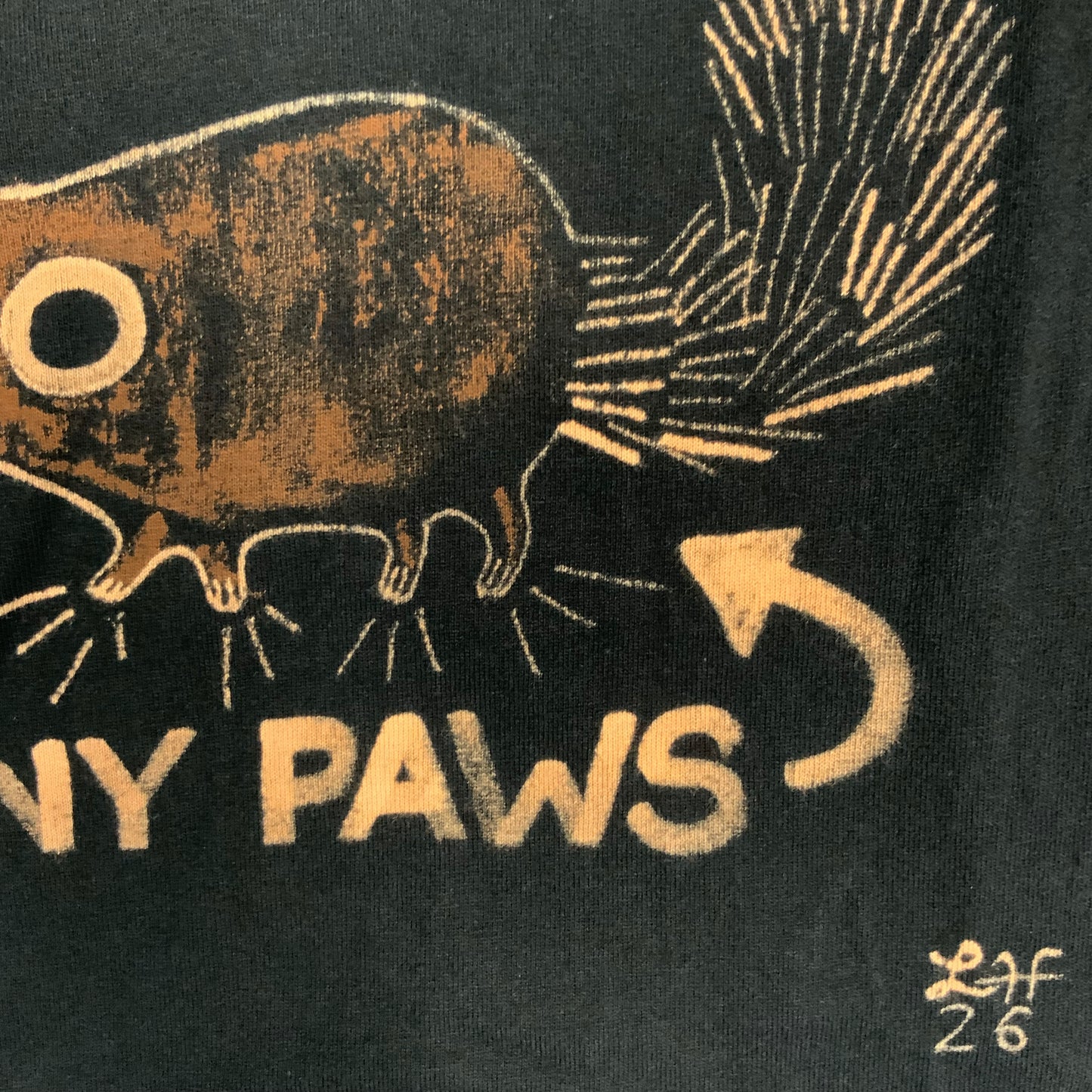 Tiny Paws - Medium Bleach-Painted T-Shirt