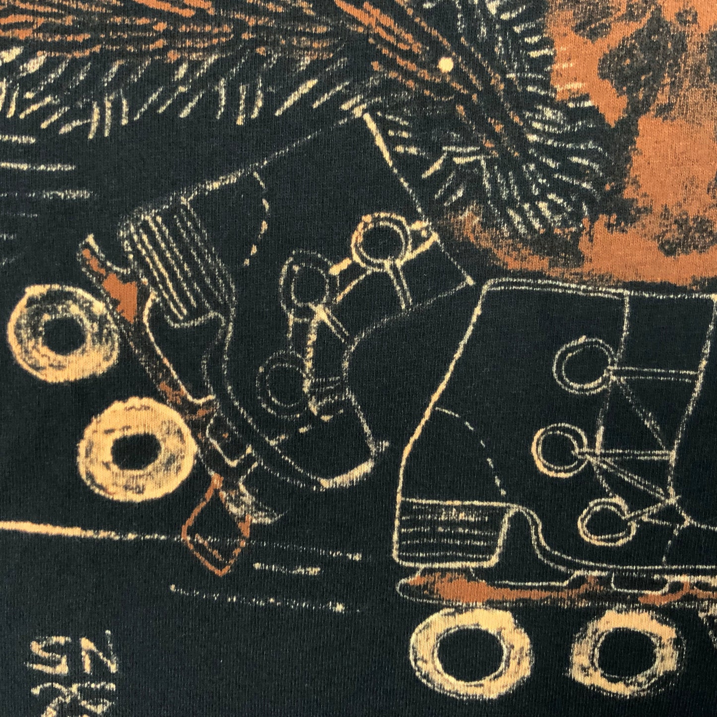 Roller Squirrel - Large Bleach-Painted T-Shirt