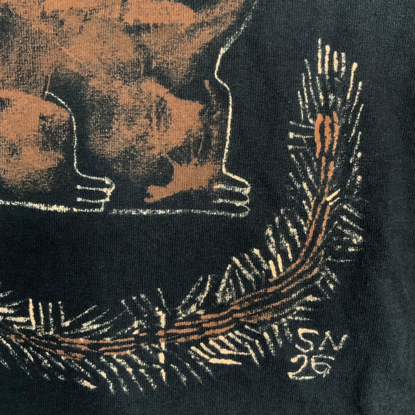 Pencil Squirrel - Large Bleach-Painted T-Shirt