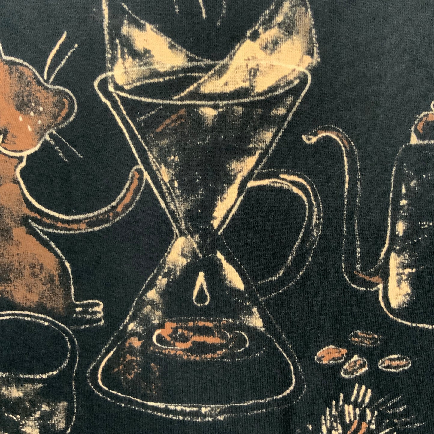 Pour Over Coffee Squirrel - 2X Bleach Painted T-Shirt