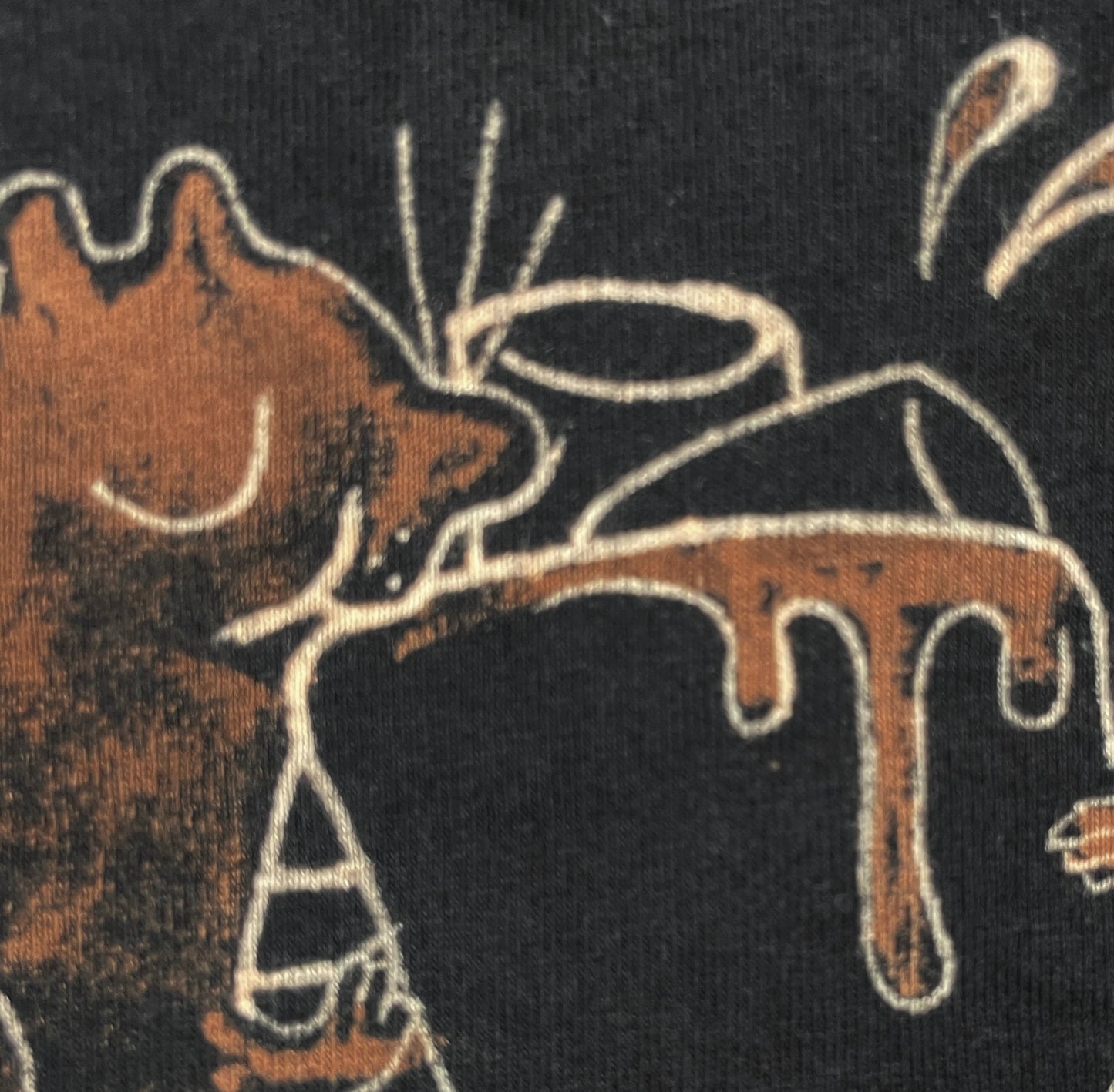 Hot Cocoa Squirrel - Small Bleach-Painted T-Shirt