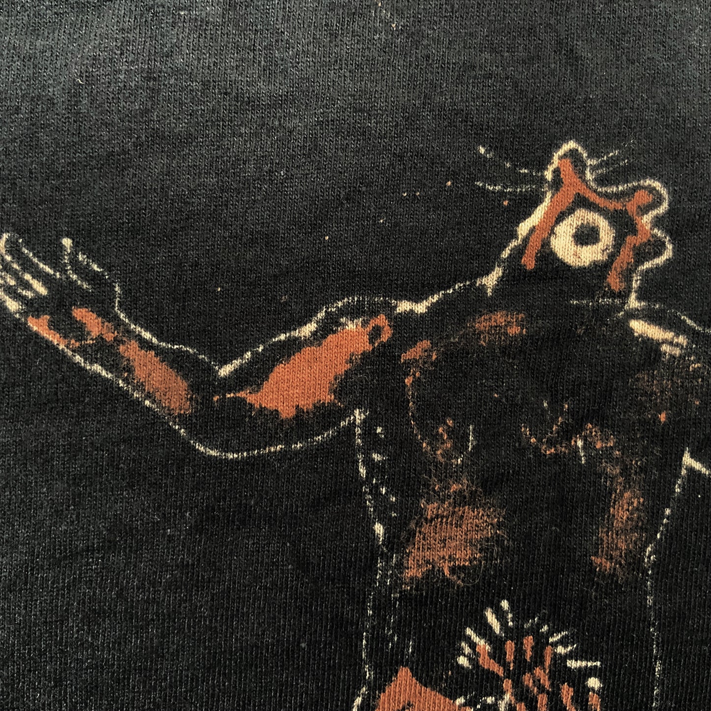Wrestling Squirrels - 2XL Bleach-Painted T-Shirt