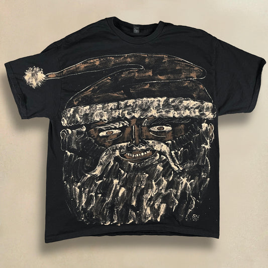 Super Mega Santa - XL Bleach-Painted T-Shirt