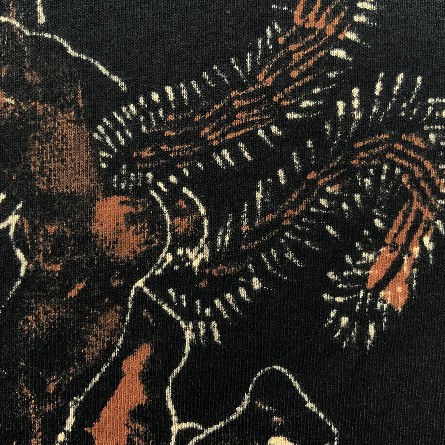 Wrestling Squirrels - Large Bleach-Painted T-Shirt