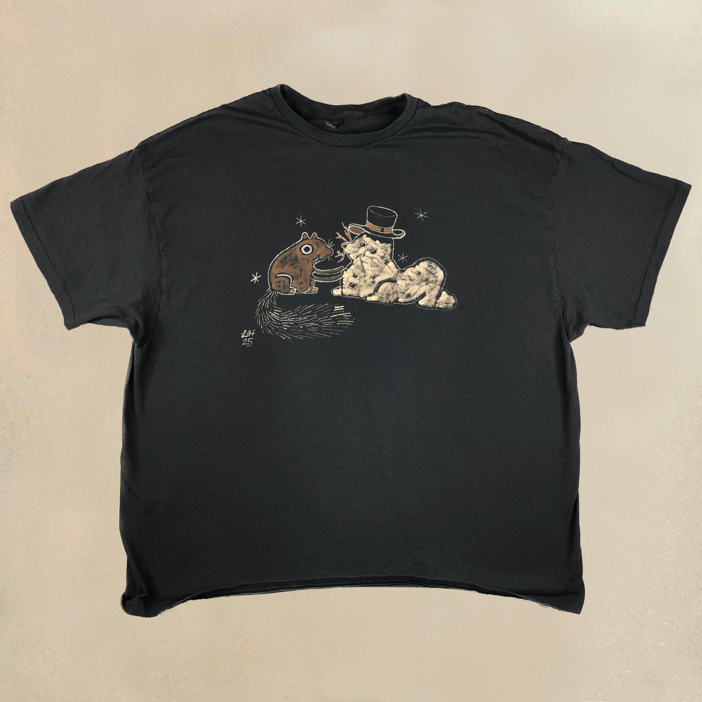 Snowsquirrel - 3XL Bleach-Painted T-Shirt