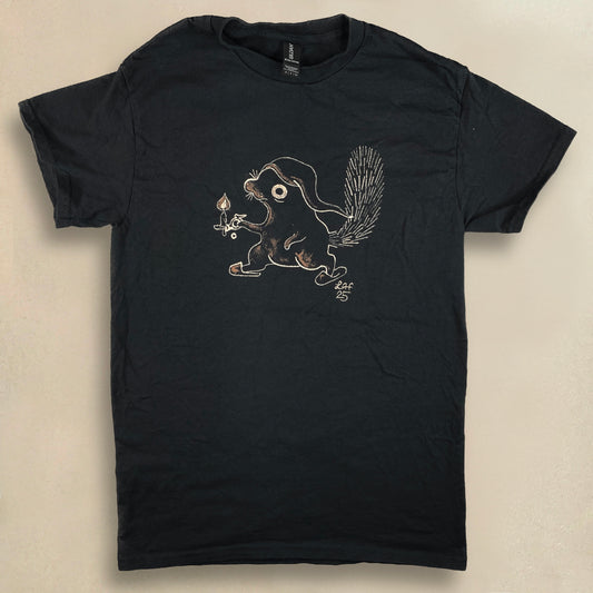 Ebenezer Squirrel - Small Bleach-Painted T-Shirt