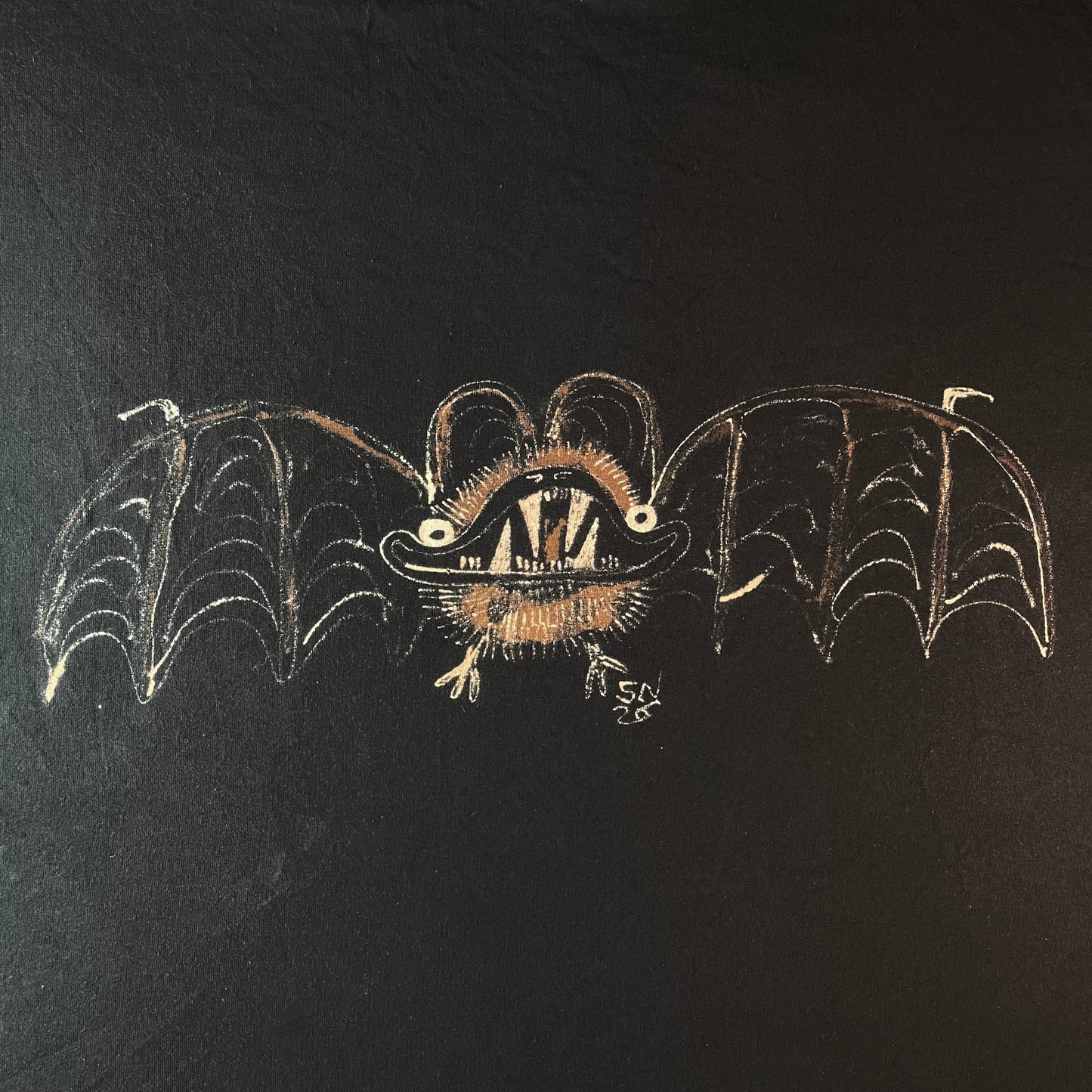 Big Bat - 3XL Bleach-Painted T-Shirt