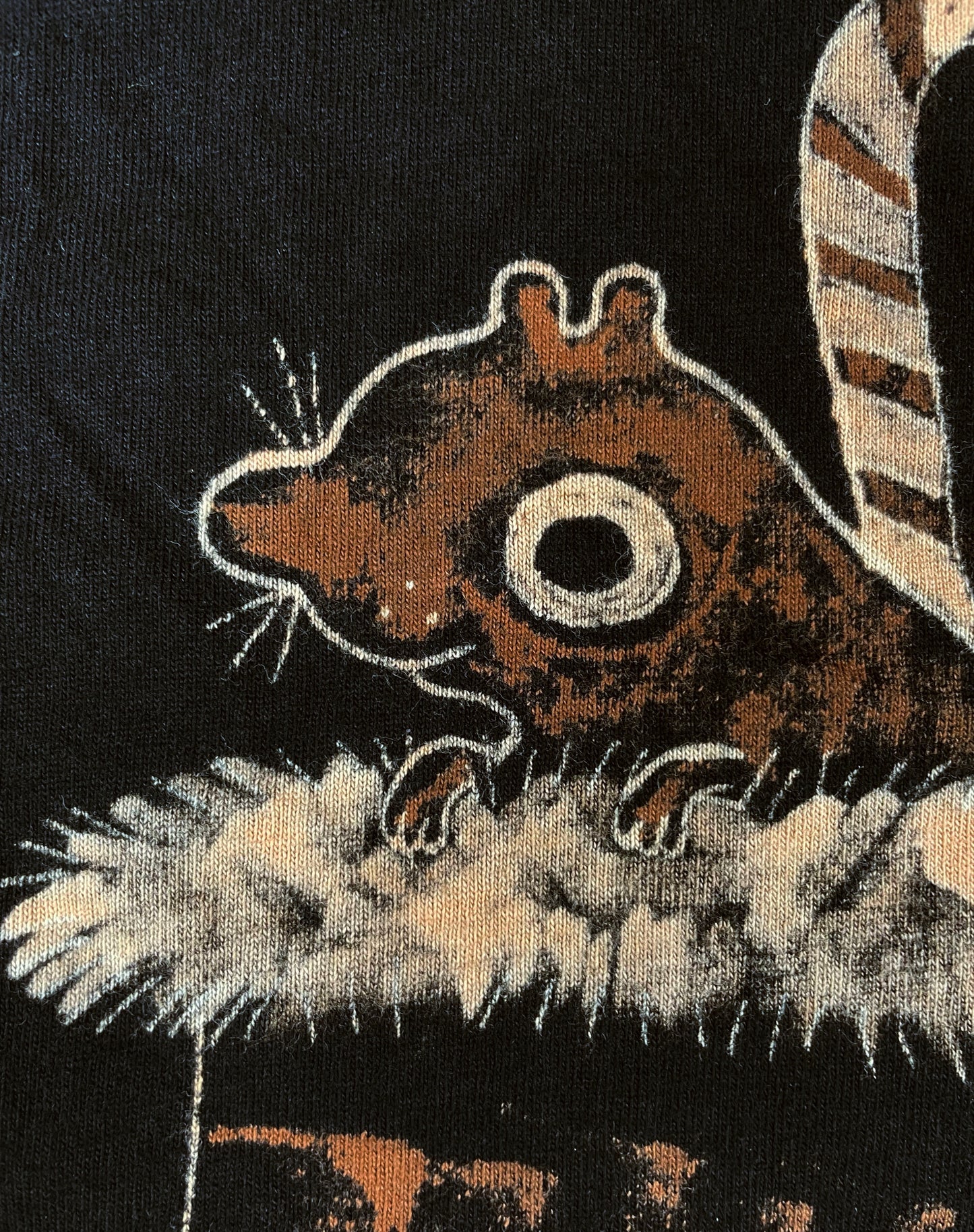 Stocking Squirrel - Small Bleach-Painted T-Shirt
