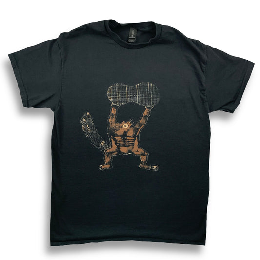 Muscle Squirrel - Medium Bleach-Painted T-Shirt