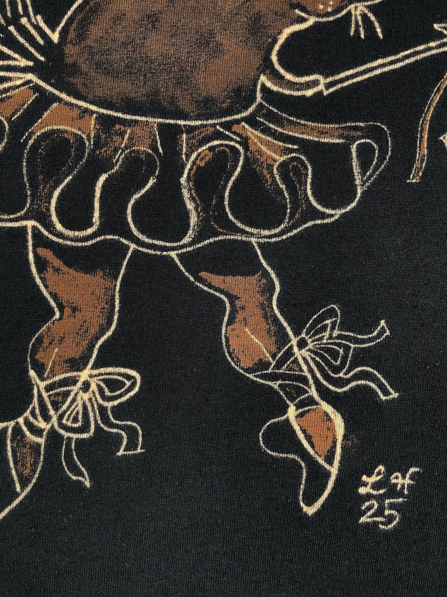 Sugar Plum Squirrel - XL Bleach-Painted T-Shirt