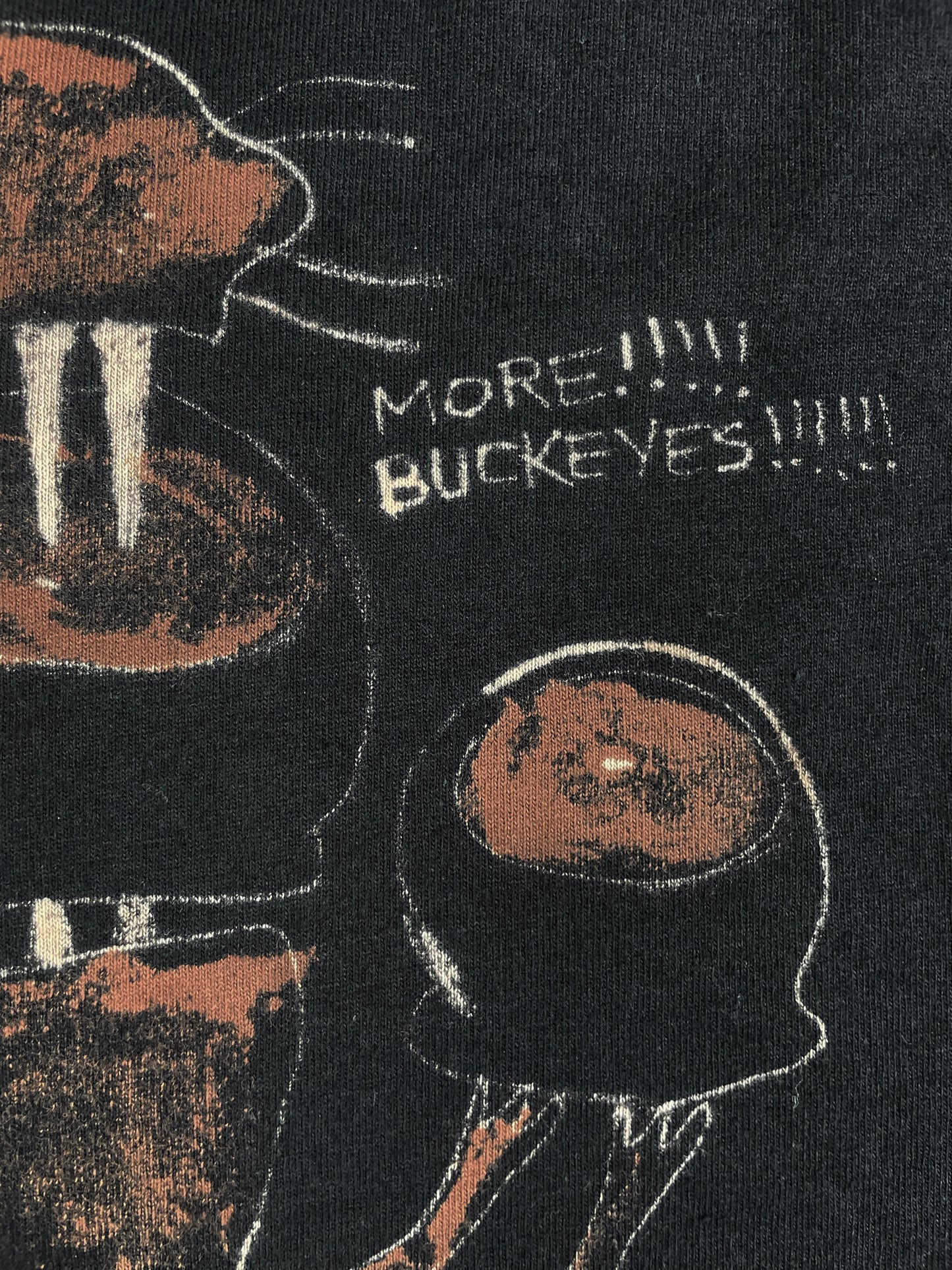 MORE!!! BUCKEYES!!!!! - XL Bleach-Painted T-Shirt