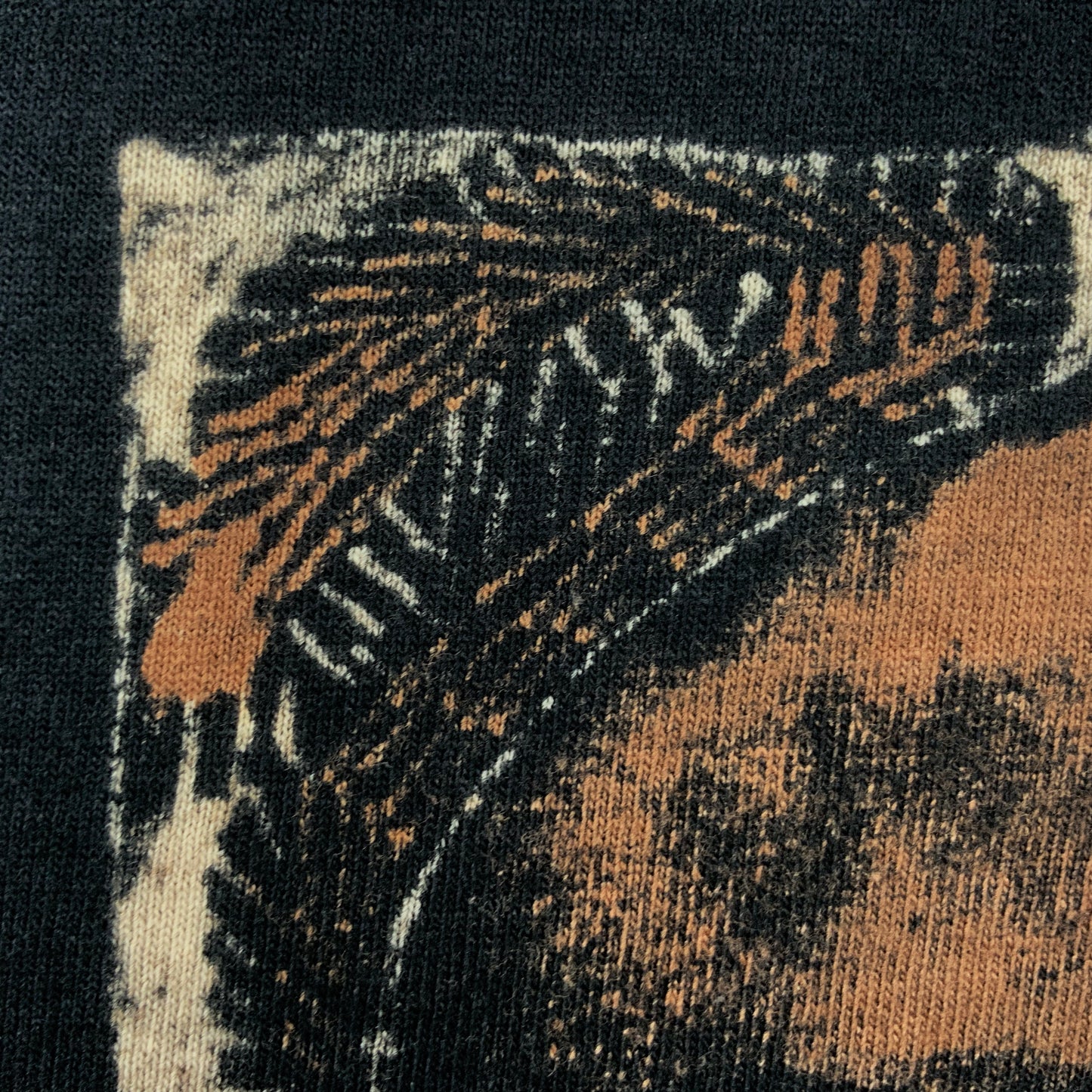 Faux Linocut Squirrel - 2XL Bleach-Painted T-Shirt