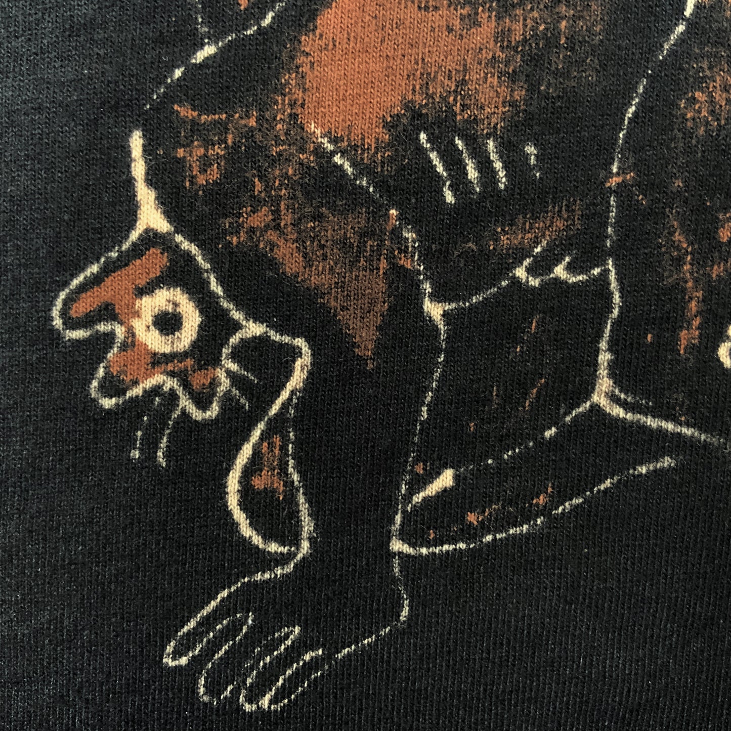 Wrestling Squirrels - Large Bleach-Painted T-Shirt