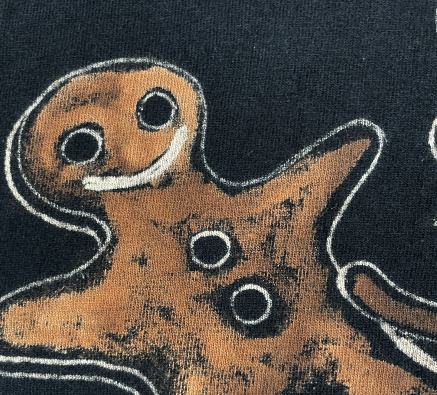 Gingerbread Squirrel - 3XL Bleach-Painted T-Shirt