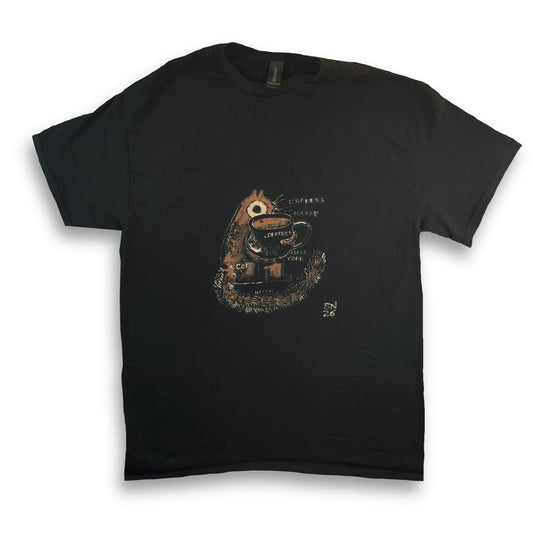 Coffee Squirrel - Medium Bleach-Painted T-Shirt