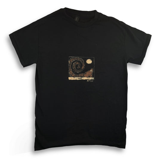 Spiral Tail Squirrel - Small Bleach-Painted T-Shirt