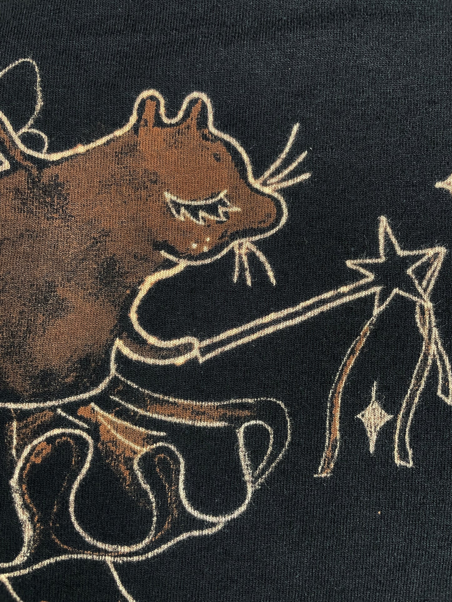 Sugar Plum Squirrel - XL Bleach-Painted T-Shirt