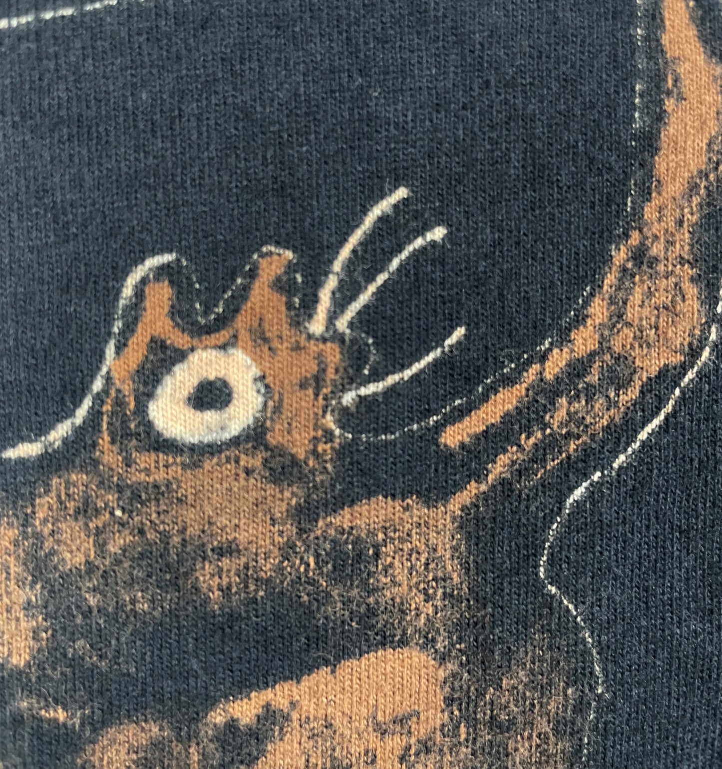 Pencil Squirrel - Medium Bleach-Painted T-Shirt