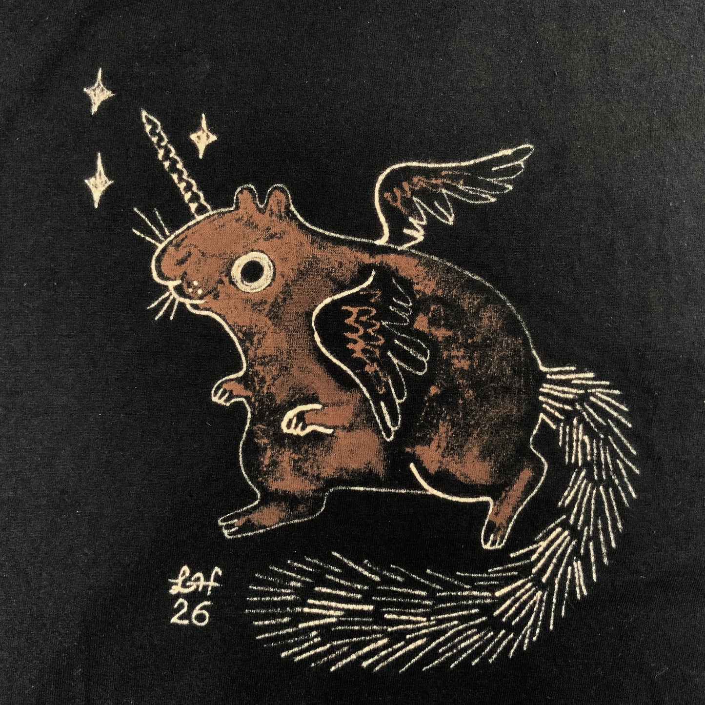Squirrelicorn - XL Bleach-Painted T-Shirt