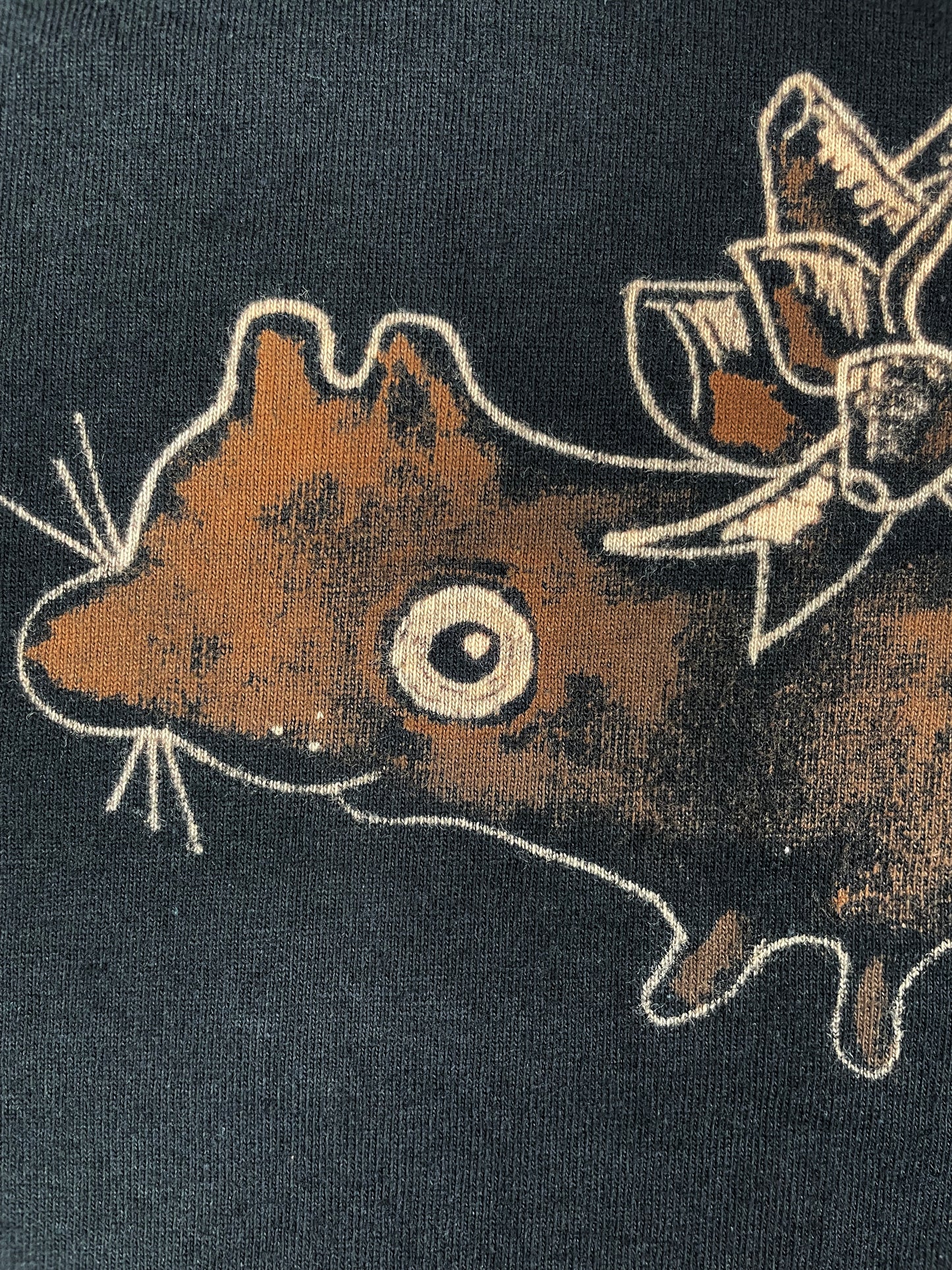 Gift Wrapped Squirrel - XL Bleach-Painted T-Shirt