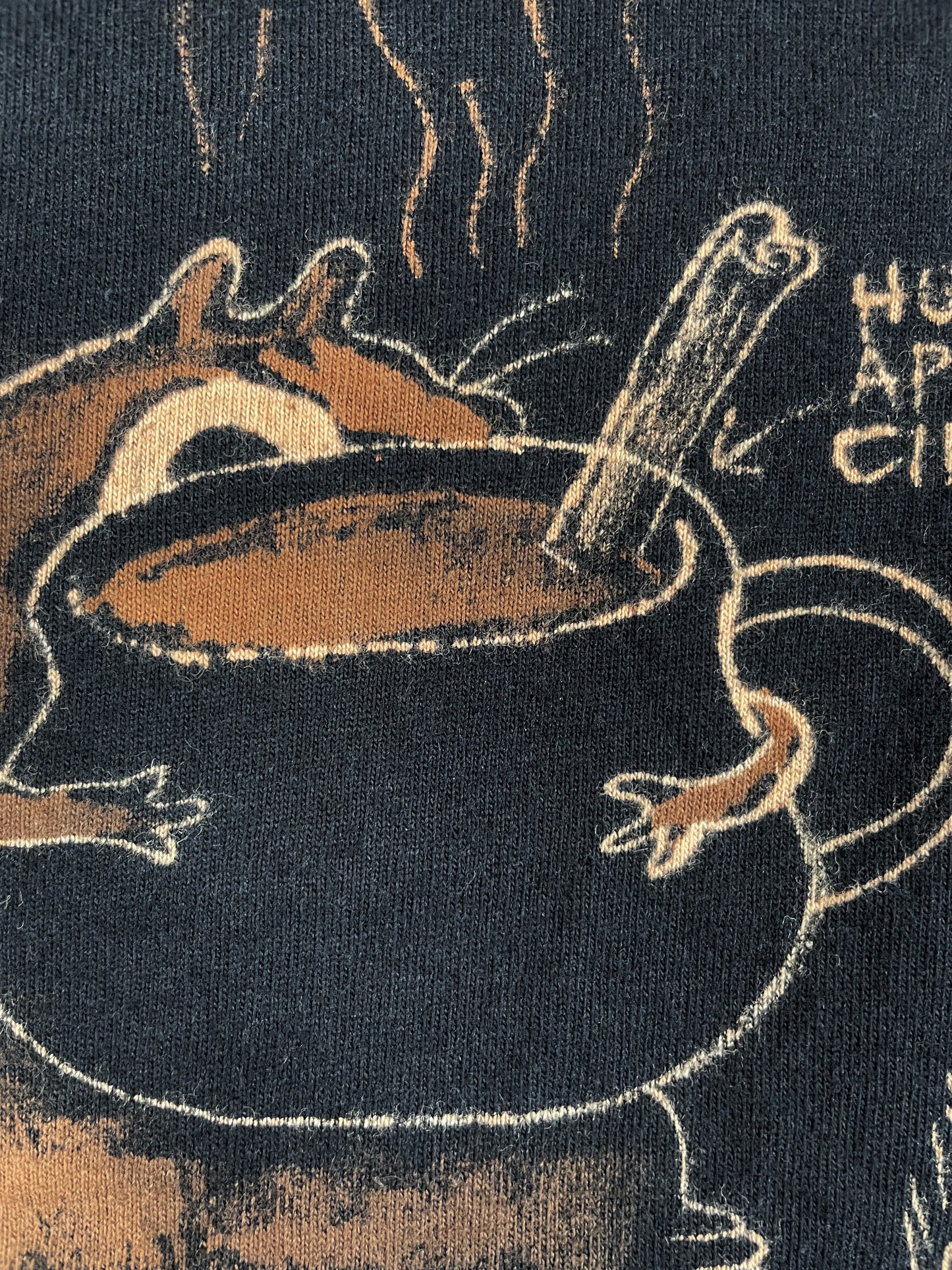 Apple Cider Squirrel - Medium Bleach-Painted T-Shirt