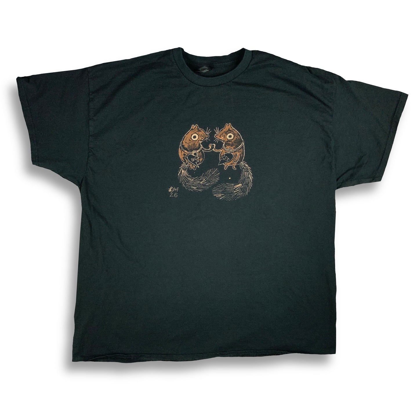 BFF Squirrels - 2XL Bleach-Painted T-Shirts