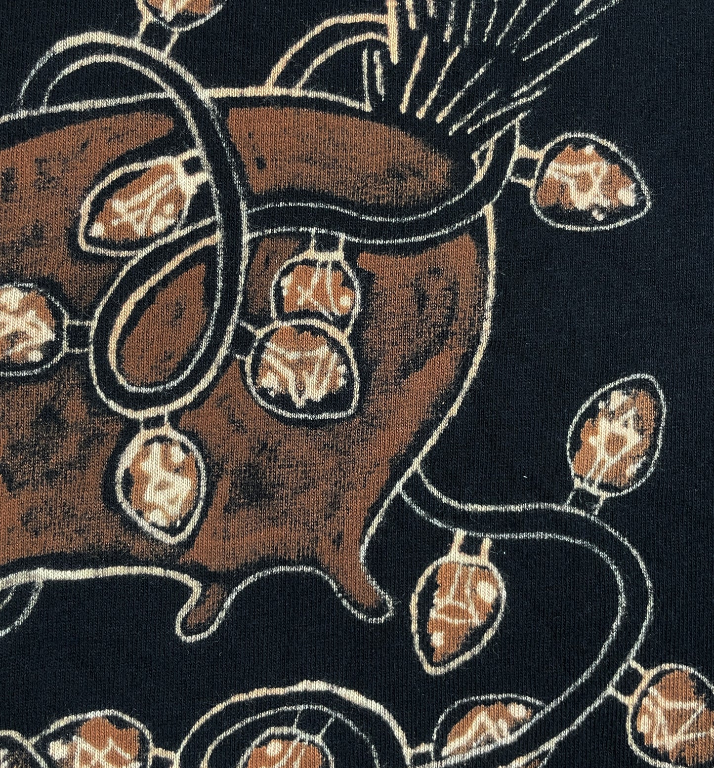 Xmas Lights Squirrel - 3XL Bleach-Painted T-Shirt