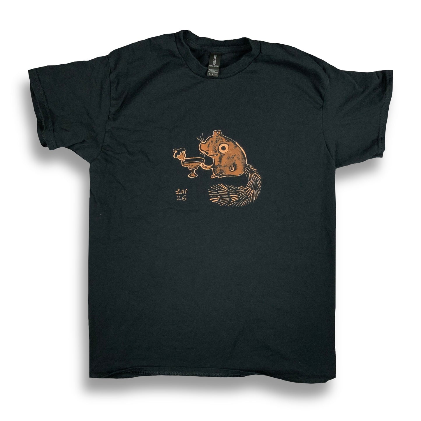 Margarita Squirrel - Medium Bleach-Painted T-Shirt
