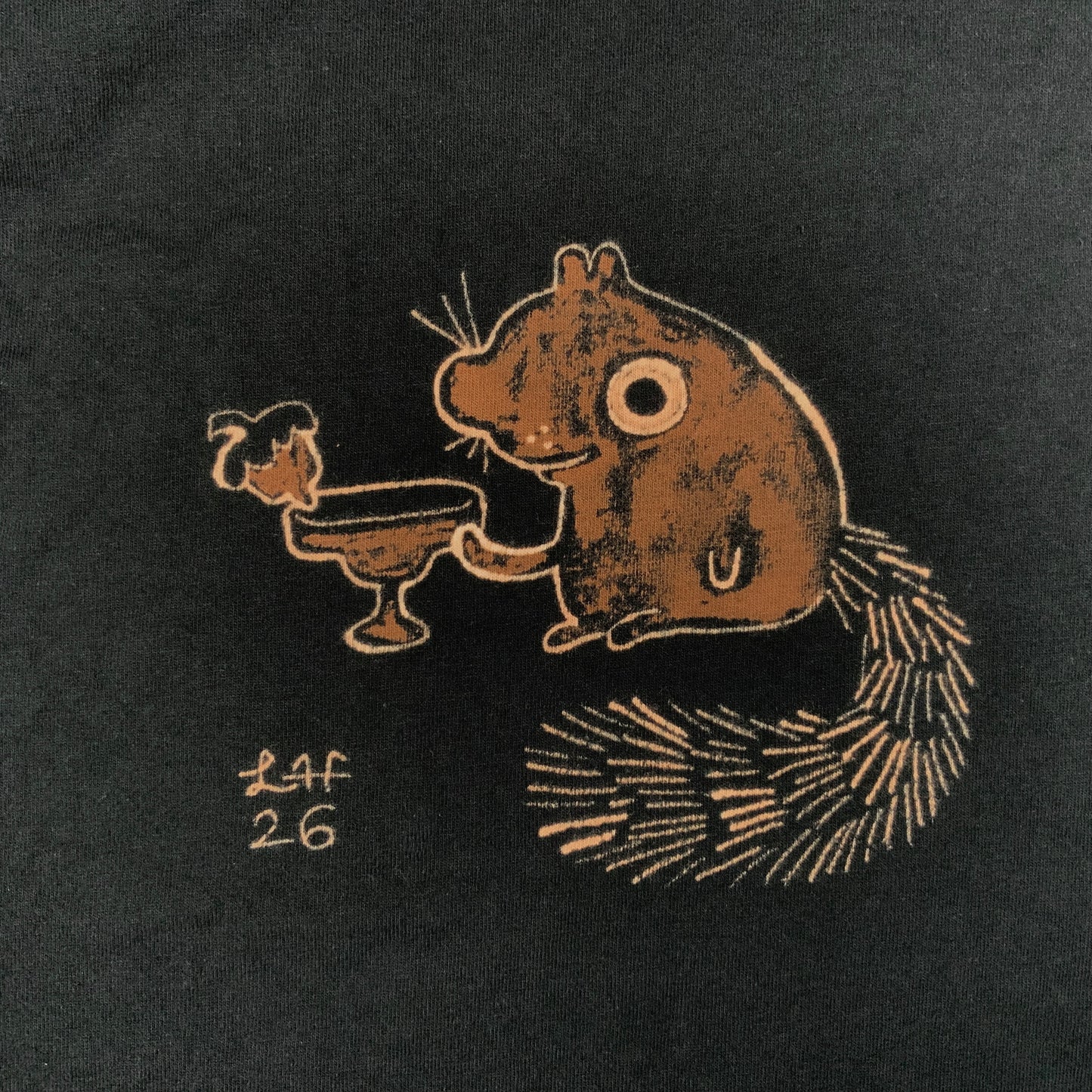 Margarita Squirrel - Medium Bleach-Painted T-Shirt