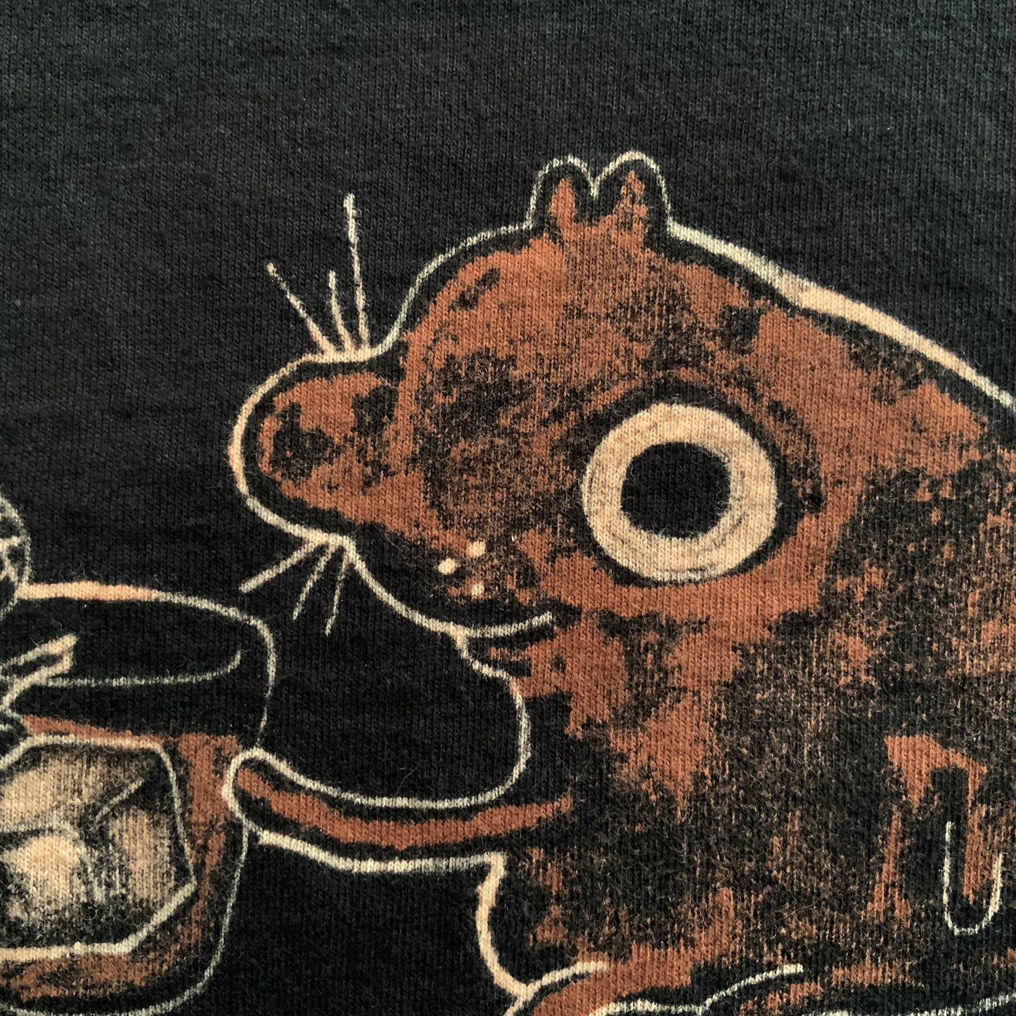 Old Fashioned Squirrel - XL Bleach-Painted T-Shirt