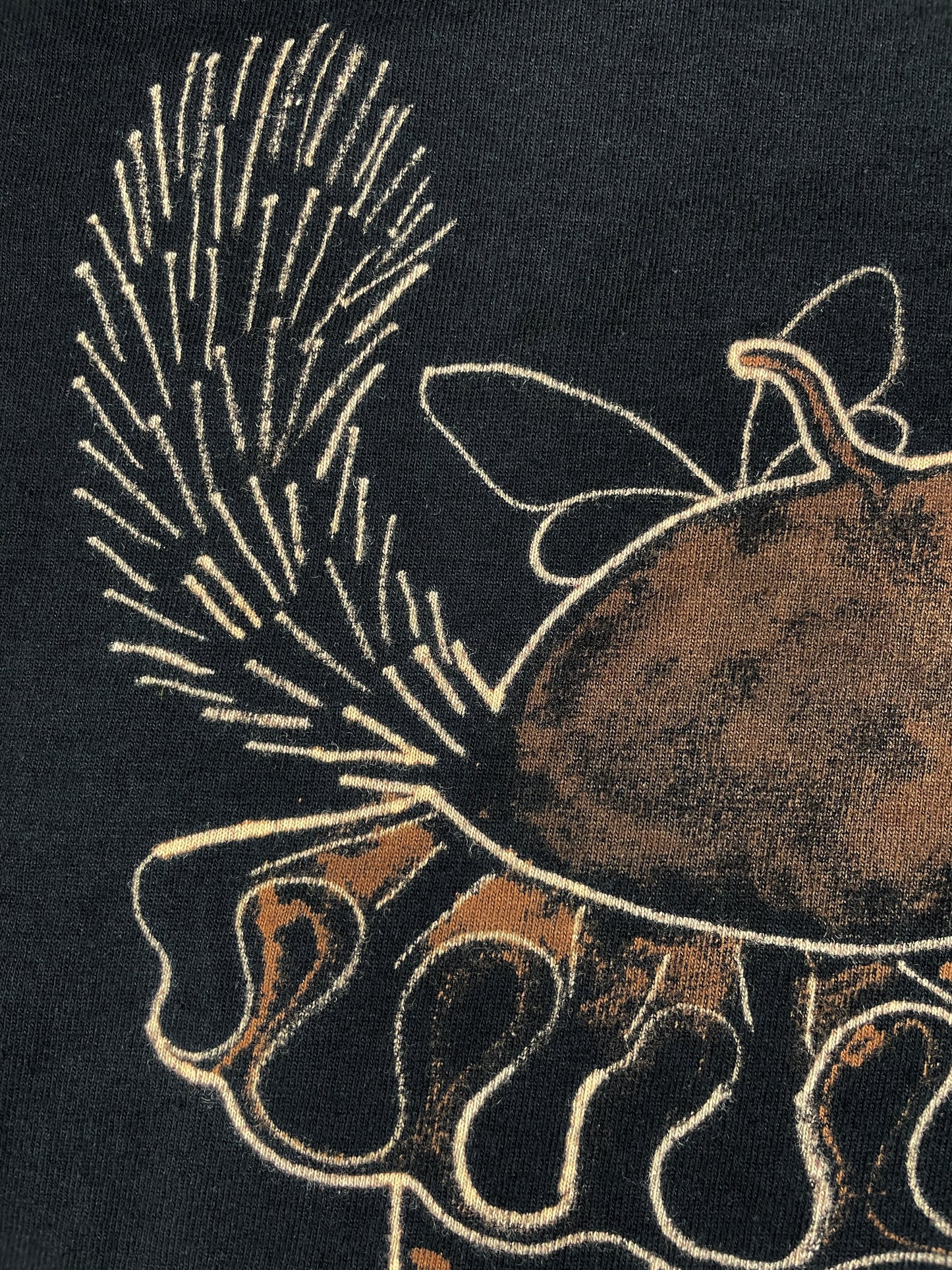 Sugar Plum Squirrel - XL Bleach-Painted T-Shirt