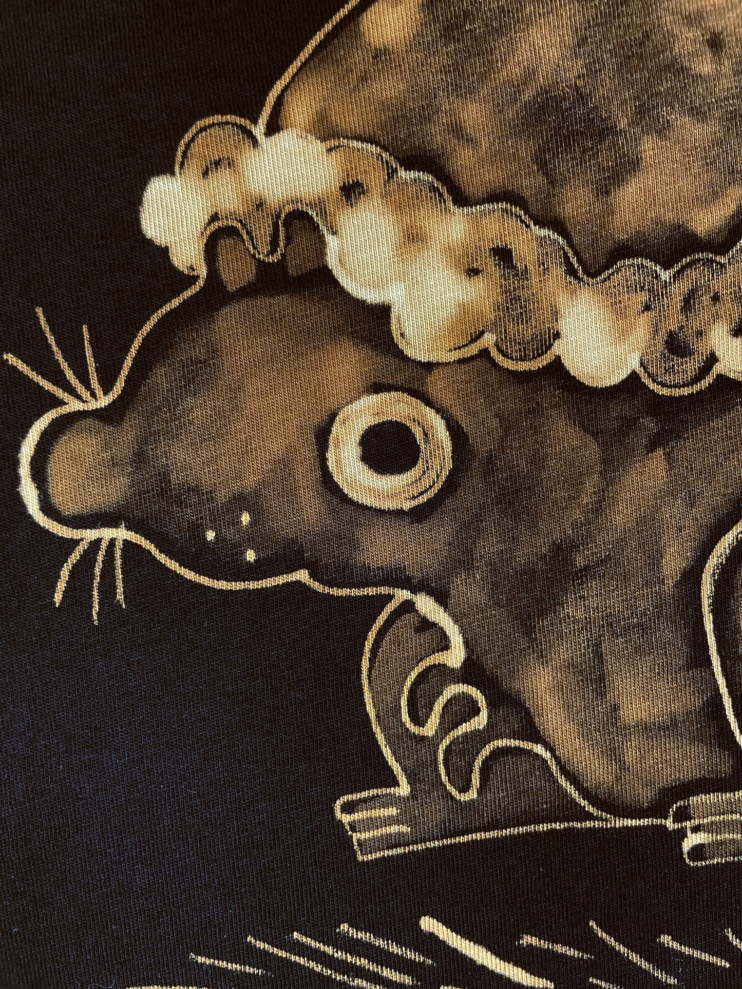 Santa Hat Squirrel - XL (fits like Large) Bleach-Painted T-Shirt